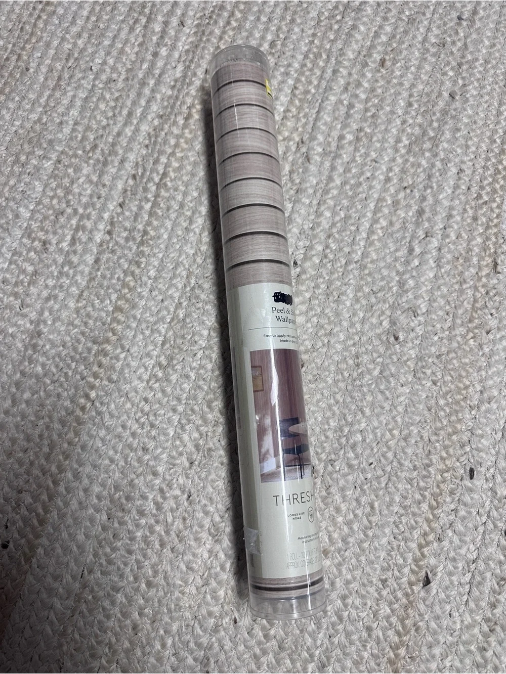 NEW Threshold Slatted Wood White Oak Wallpaper Roll